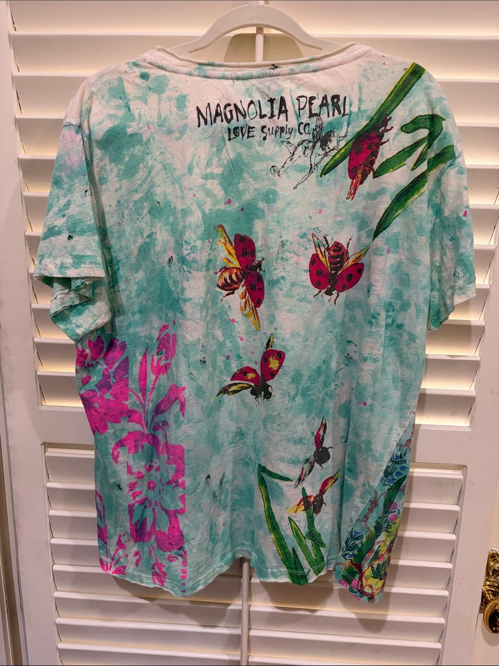 Magnolia Pearl Clorful T-Shirt.ladybugs, fairies. - Picture 3 of 5